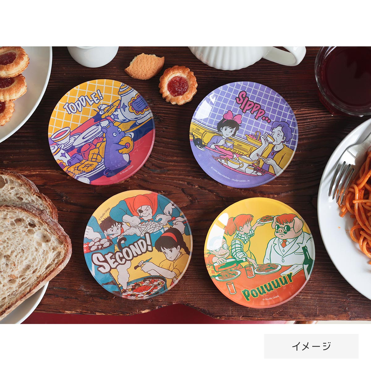 Studio Ghibli Yummy Glass Mini Dishes (3 Types) - Haku's Rice Ball - official view 7