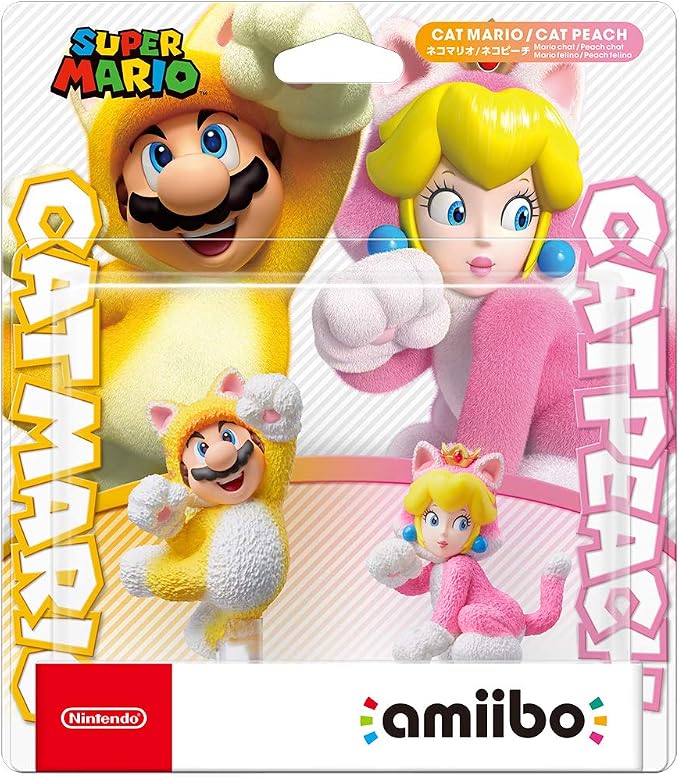 Super Mario amiibo - Cat Mario & Cat Peach Double Set, official product gallery image 1