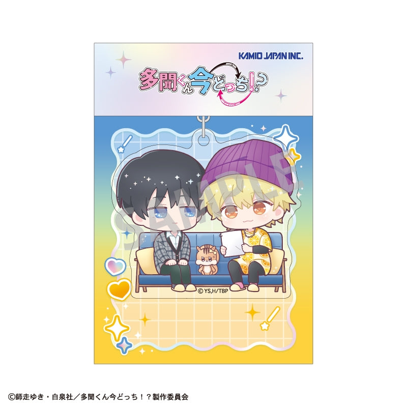 Tamon's B-Side Episode Selection acrylic keychain - Ouri Sakaguchi & Natsuki Ishibashi acrylic parts and packaging