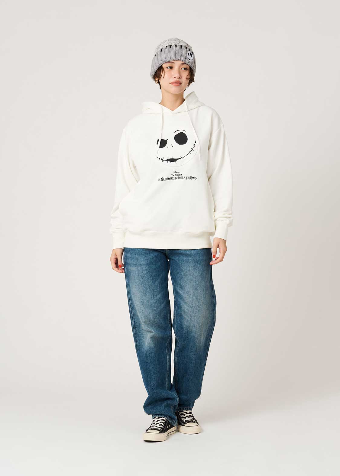 The Nightmare Before Christmas Graniph Jack Face Embossed Fleece Hoodie, official product photo 10
