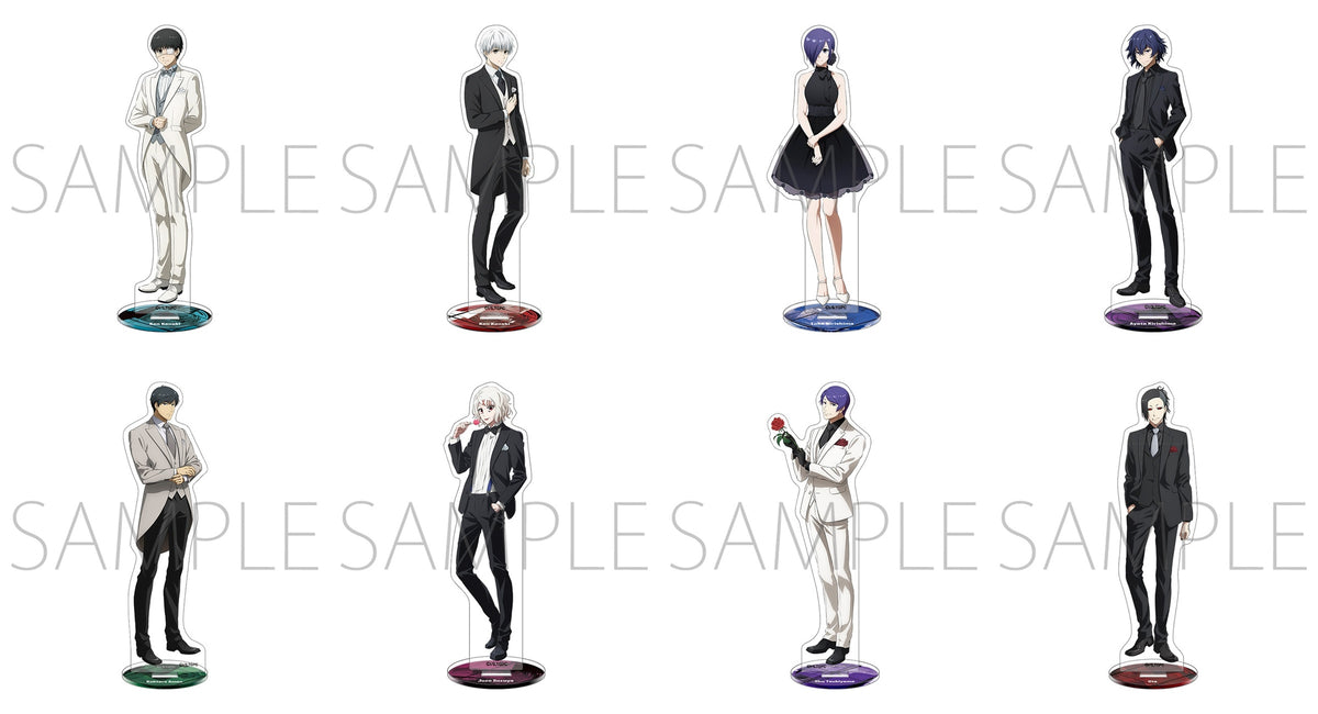 Tokyo Ghoul x Studio Pierrot - 10th Anniversary Acrylic Stand (8 Types) — Complete Set showing every included model