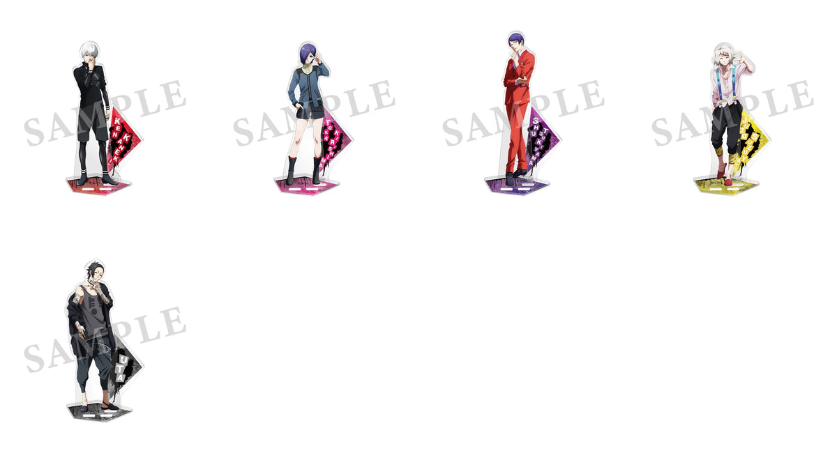 Tokyo Ghoul x Studio Pierrot - Original Illustration Big Acrylic Stand (5 Types) — Complete Set showing every included model