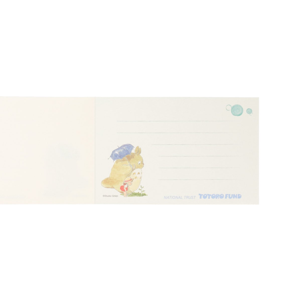 Totoro Fund Illustrated Message Paper Pads (3 Types) - Totoro with Umbrella - official view 18