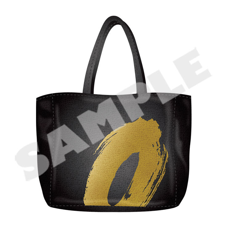 Yakuza 0 Director's Cut black faux-leather tote bag with gold zero logo