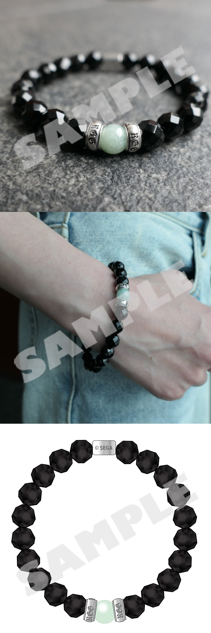 Yakuza birthstone bracelets - majima details