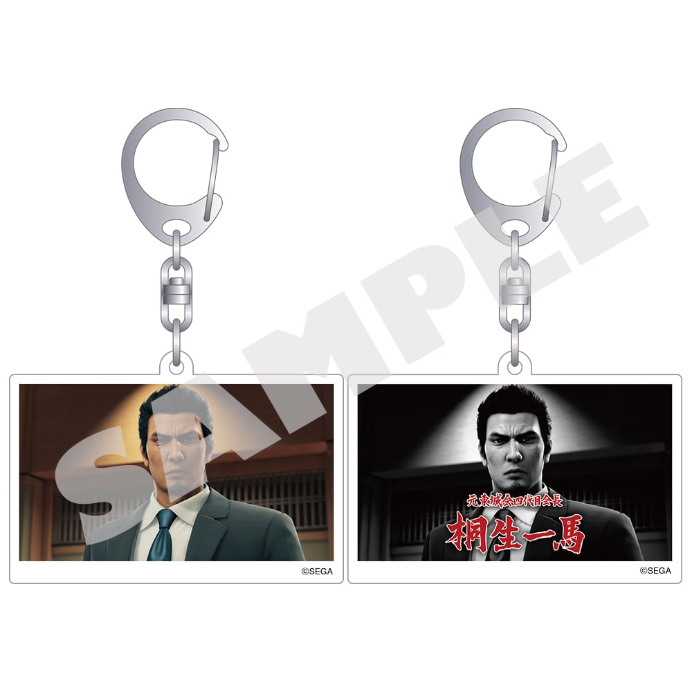 Ceremonies lenticular keychain - Kiryu Kazuma - two viewing-angle effects per keychain