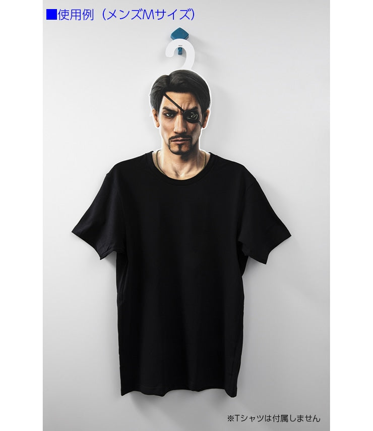 Yakuza Like a Dragon Goro Majima character hanger, shown holding a T-shirt (clothing not included)