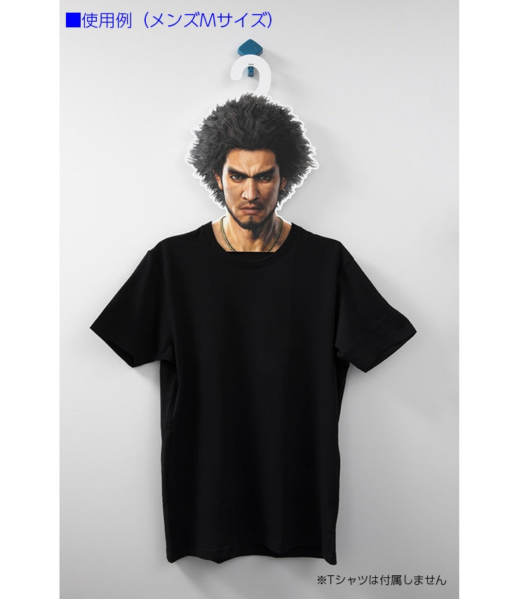 Yakuza Like a Dragon Ichiban Kasuga character hanger, shown holding a T-shirt (clothing not included)