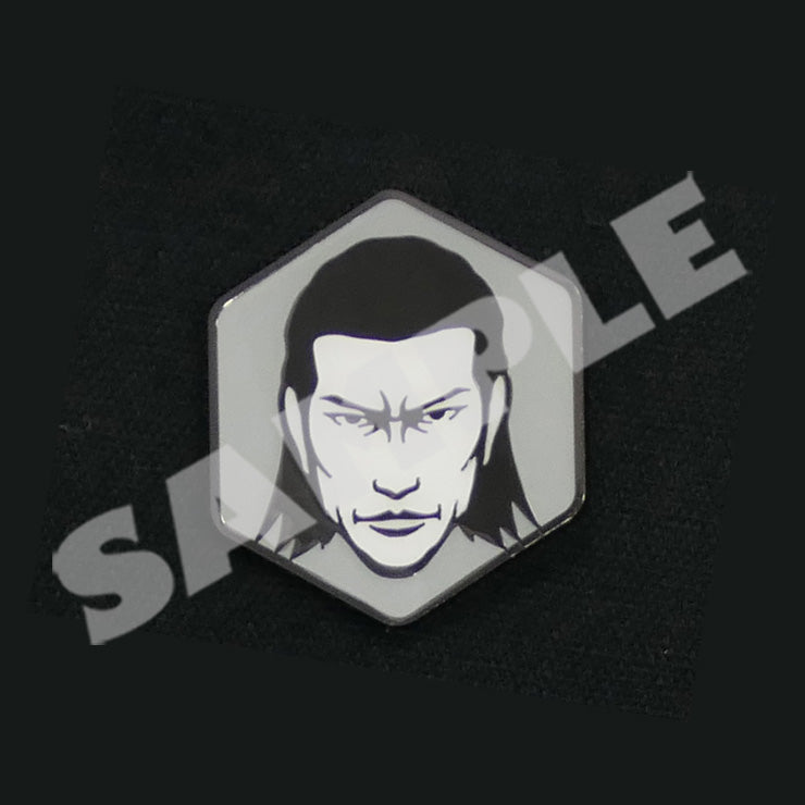 Yakuza character face pin - Akira Nishikiyama