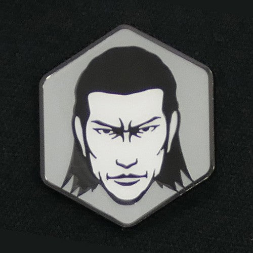 Yakuza character face pin - Akira Nishikiyama