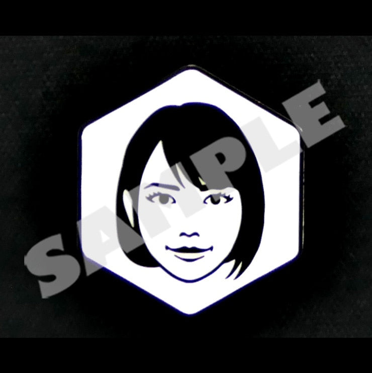 Yakuza character face pin - Saeko Mukoda