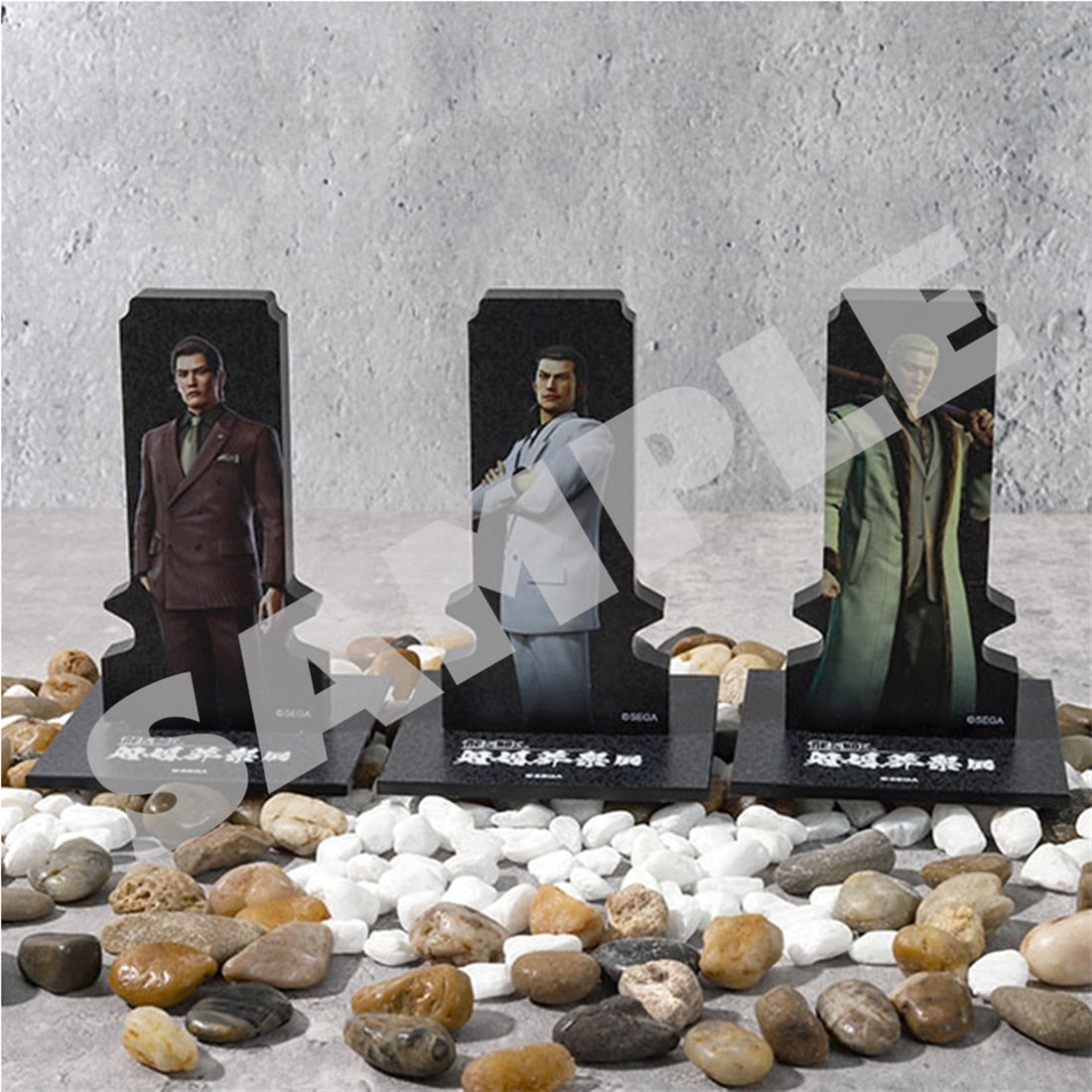 Yakuza: Like a Dragon - Kankonsosai Exhibition Gravestone Acrylic Stands — Set of 3 listed designs