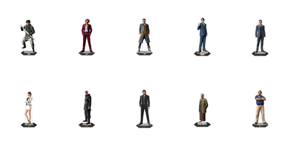 Yakuza Like a Dragon acrylic stands complete set of ten characters