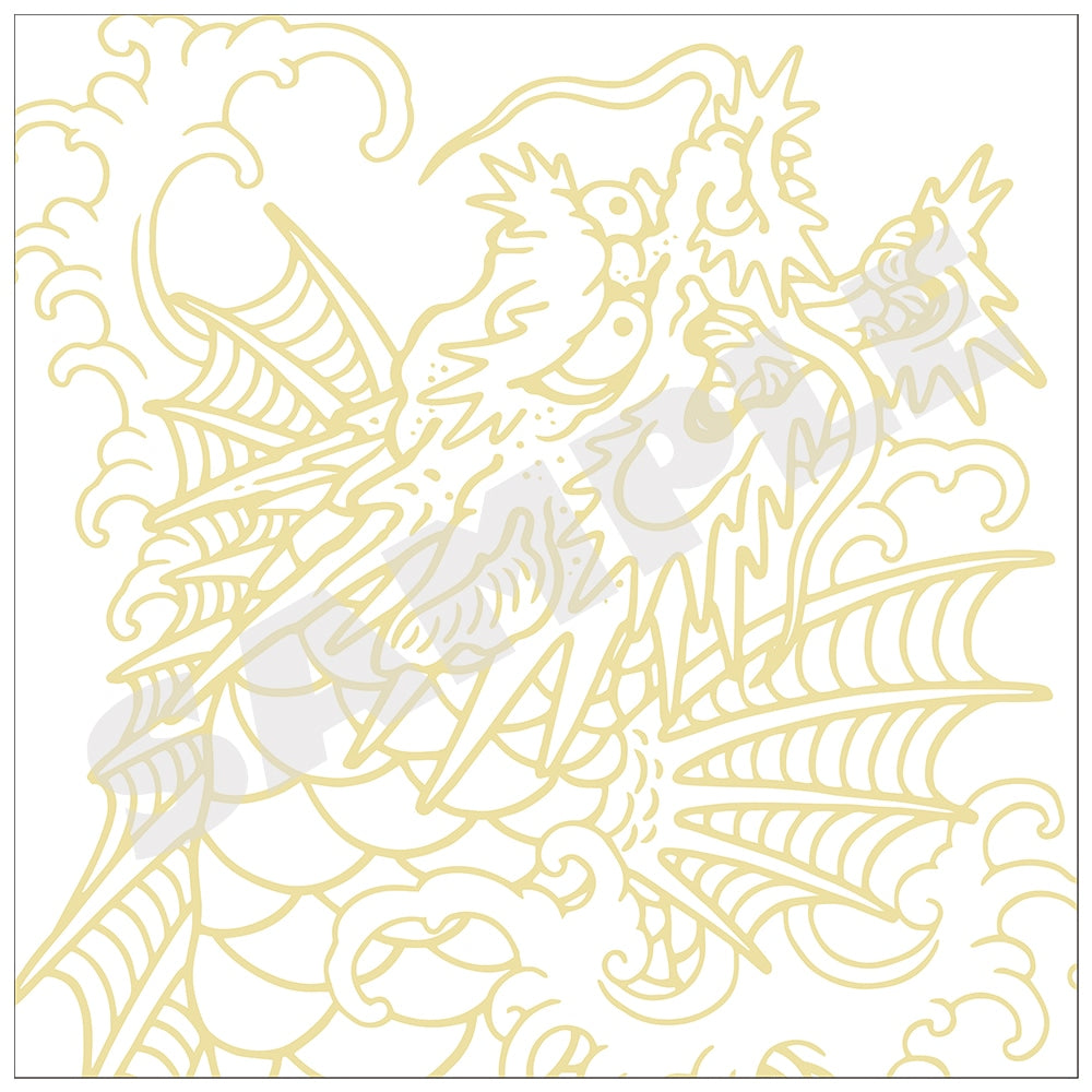 Yakuza Mangart Beams handkerchief - white dragon design