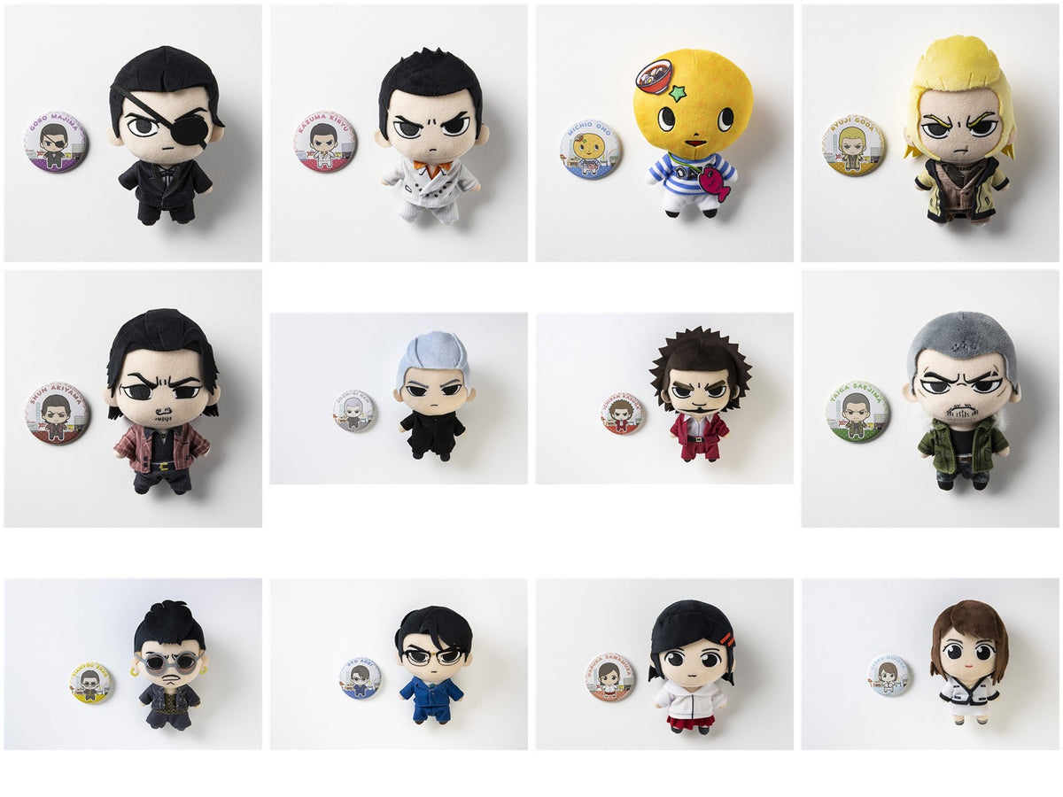 Complete Set (12 Types) — plush and tin badge