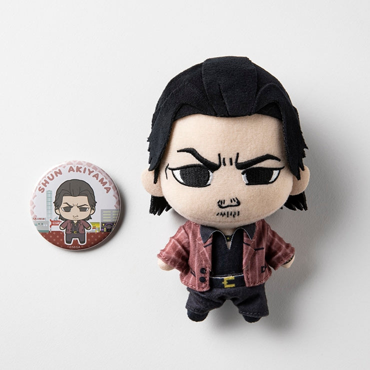 Shun Akiyama — Yakuza 4 — plush and tin badge
