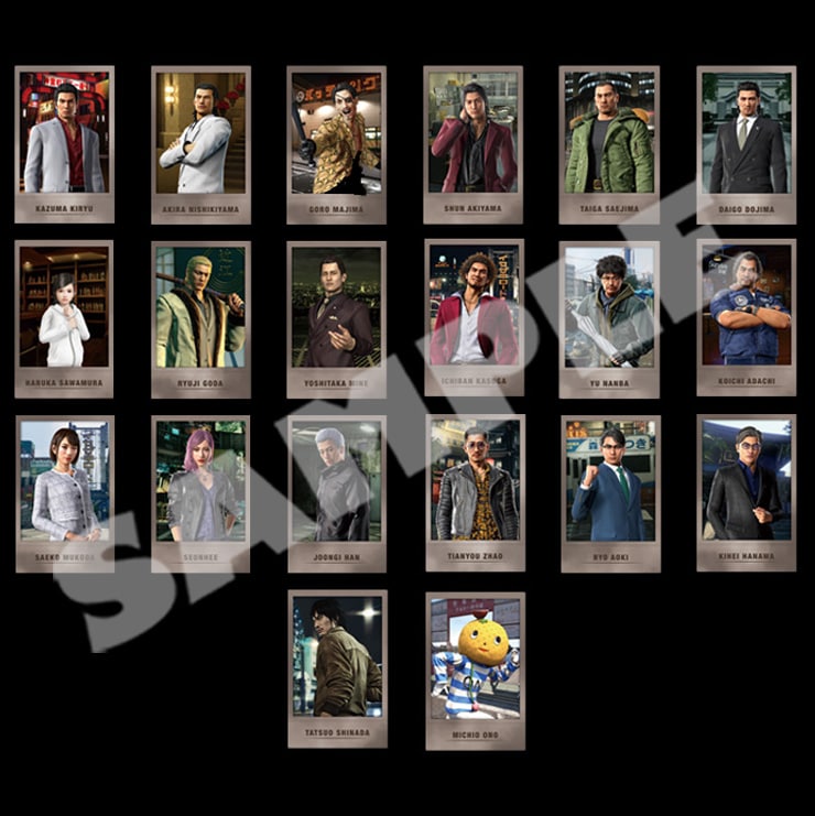 Yakuza Premium Select Shot Image Card Collection - 20 character visuals