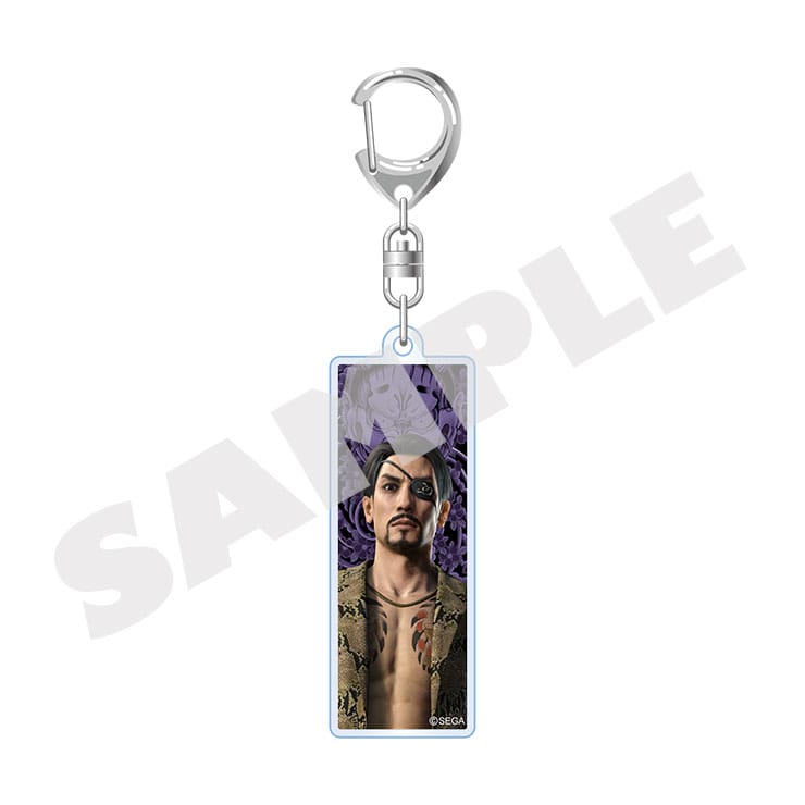 Yakuza Like a Dragon square acrylic keychain featuring Goro Majima
