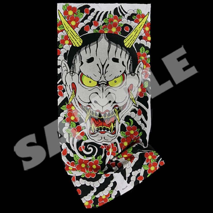 Yakuza Yuzen-dyed tenugui towel, Goro Majima – Hannya design