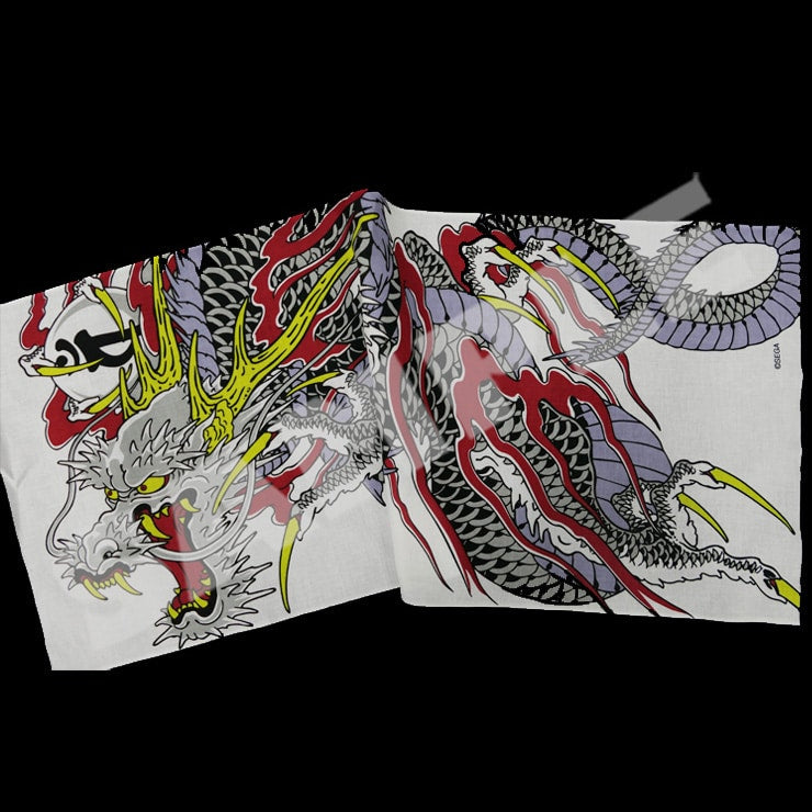 Yakuza Yuzen-dyed tenugui towel, Kiryu Kazuma – Oryu dragon design