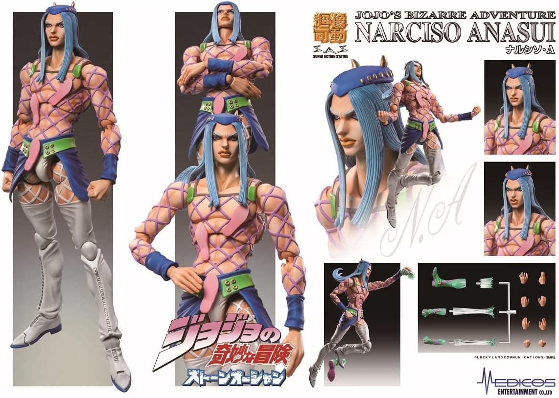 SUPER ACTION FIGURE JOJO'S BIZARRE ADVENTURE PART 6 STONE OCEAN - NARCISO ANDRE