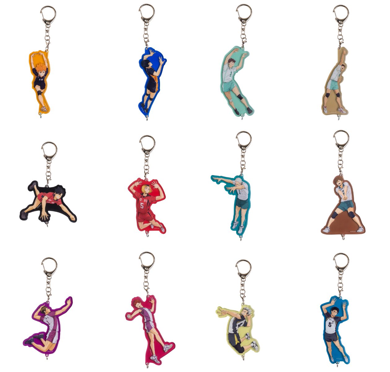 Happy Kuji Haikyu!! - I Prize Connecting Acrylic Keychain Complete Set of 12 Types