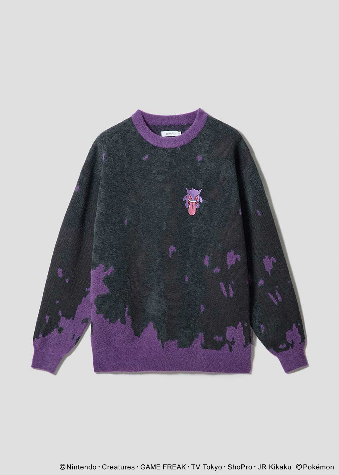 Pokemon x Graniph Fashion Collection - Unisex Gengar Washable Jacquard Knit [Release Oct 7, 2025]