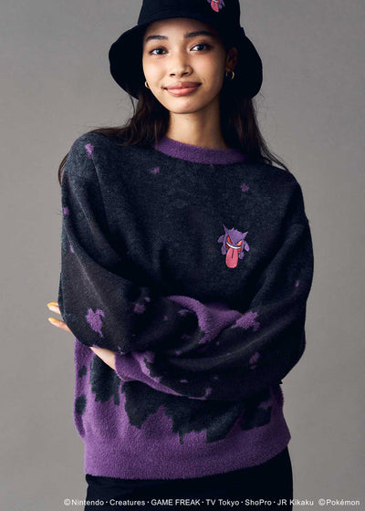 Pokemon x Graniph Fashion Collection - Unisex Gengar Washable Jacquard Knit [Release Oct 7, 2025]