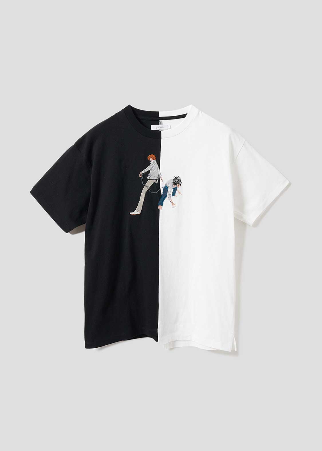 Death Note Graniph - Light & L Docking big silhouette T-shirt