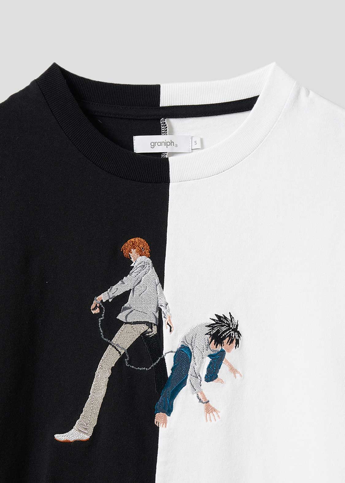 Death Note Graniph - Light & L Docking big silhouette T-shirt