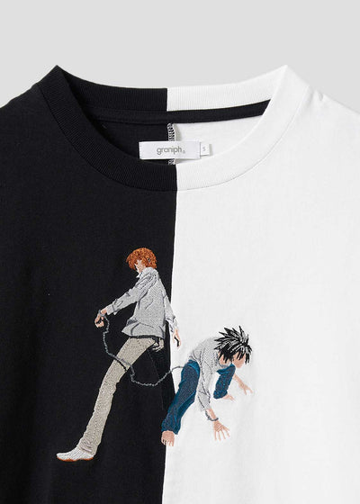 Death Note Graniph - Light & L Docking big silhouette T-shirt