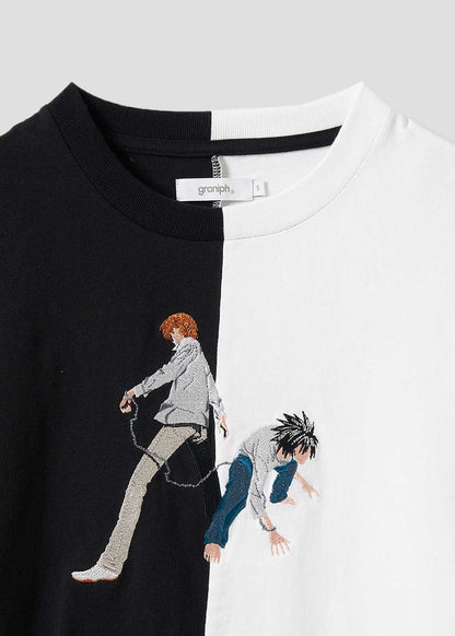Death Note Graniph - Light & L Docking big silhouette T-shirt
