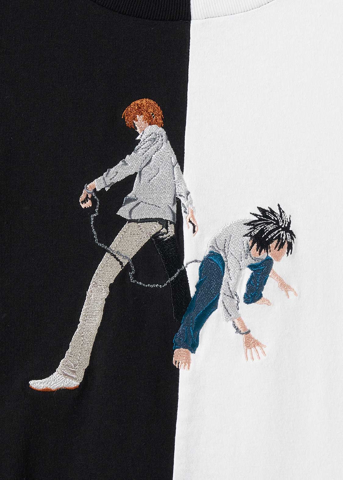 Death Note Graniph - Light & L Docking big silhouette T-shirt