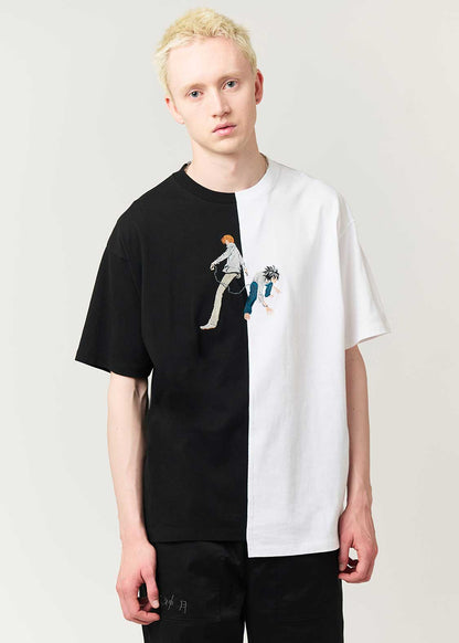 Death Note Graniph - Light & L Docking big silhouette T-shirt