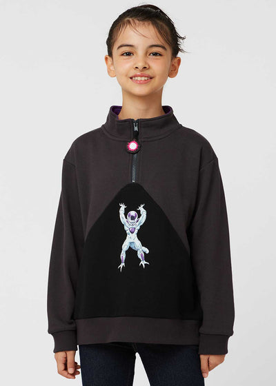 Dragon Ball Z Graniph Collection Collaboration Clothing - Frieza VS Super Saiyan Kids fleece half zip sweatshirt