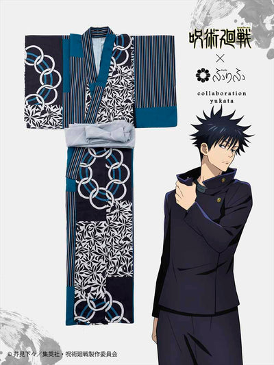 Jujutsu Kaisen Hidden Inventory / Prematured Death Furifu Men's Yukata + Heko Obi Set - Megumi Fushiguro