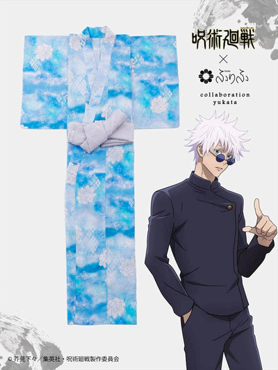 Jujutsu Kaisen Hidden Inventory / Prematured Death Furifu Men's Yukata + Heko Obi Set - Gojo Satoru