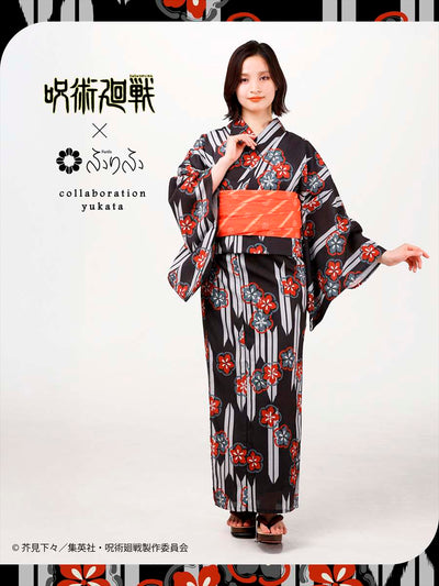 Jujutsu Kaisen Hidden Inventory / Prematured Death Furifu Women's Yukata + Heko Obi Set - Yuji Itadori