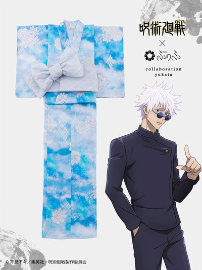 Jujutsu Kaisen Hidden Inventory / Prematured Death Furifu Women's Yukata + Heko Obi Set - Gojo Satoru