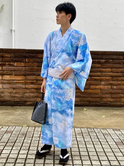 Jujutsu Kaisen Hidden Inventory / Prematured Death Furifu Men's Yukata + Heko Obi Set - Gojo Satoru