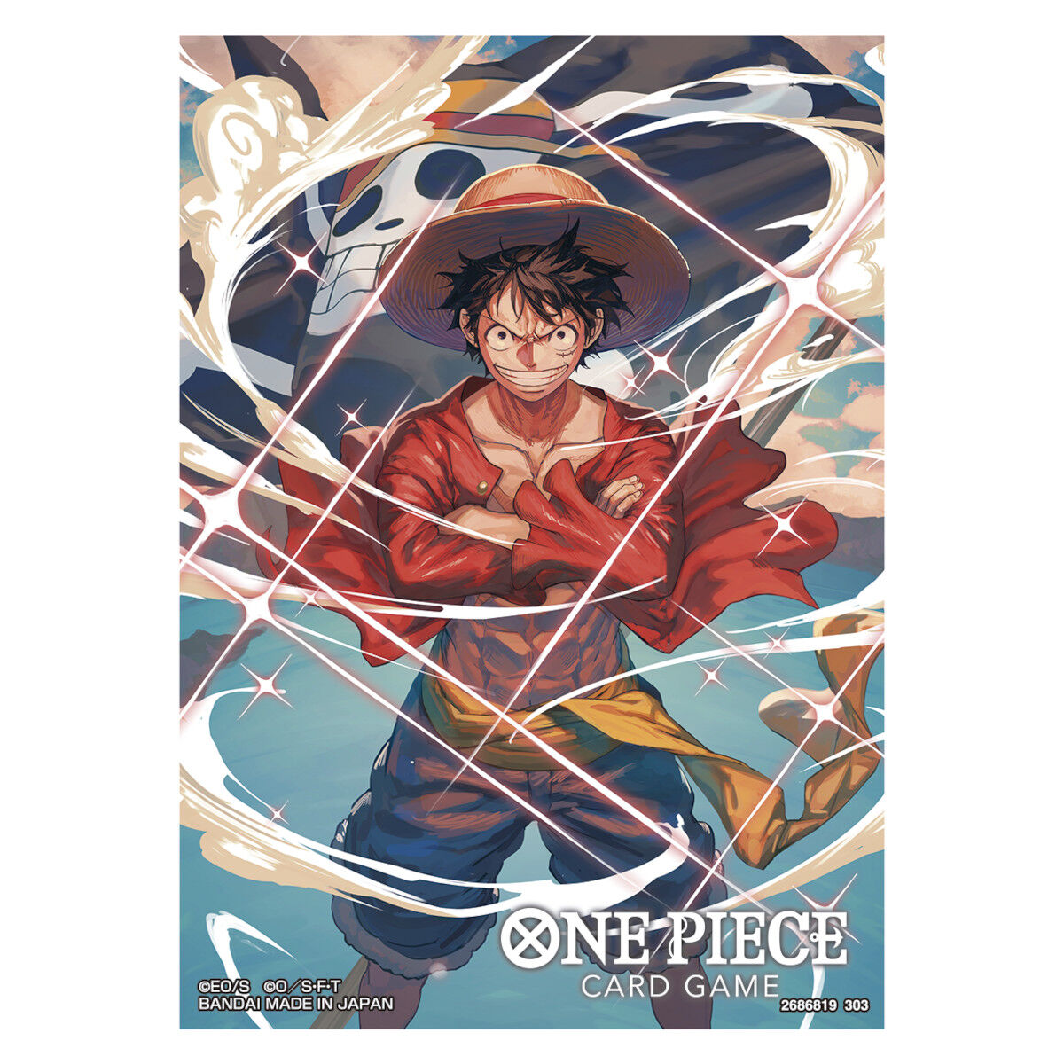 BANDAI ONE PIECE CARD GAME OFFICIAL LIMITED CARD SLEEVE - MONKEY D. LUFFY