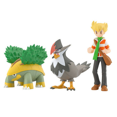 Pokemon Scale World - Sinnoh Region Barry, Grotle, and Staraptor