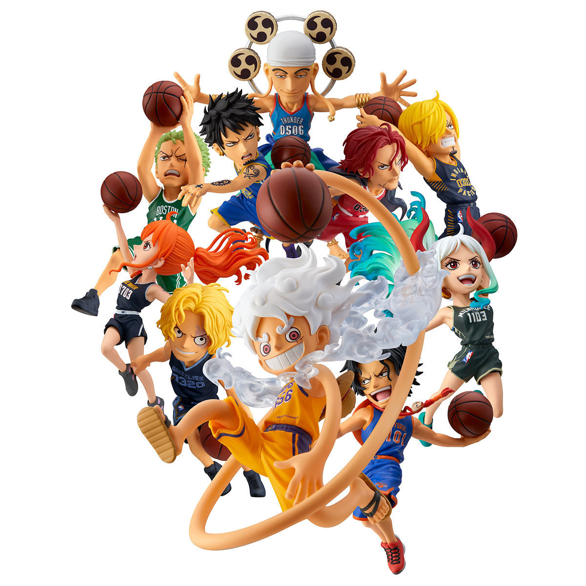 One Piece x NBA - World Collectable Figures (10 Types) [Pre-order Dec 2026]
