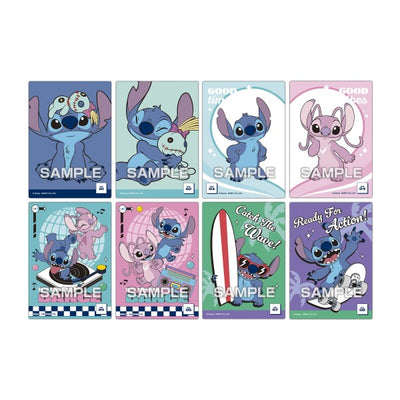 Disney Stitch Clear Card Collection Gum - eight sample card designs