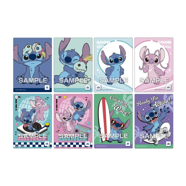 Disney Stitch Clear Card Collection Gum - eight sample card designs