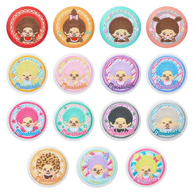 Monchhichi Embroidered Badge Biscuits - Box (12 Packs) RANDOM - collectible designs