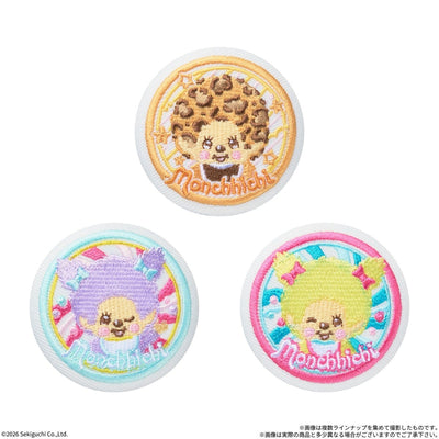 Monchhichi Embroidered Badge Biscuits - Box (12 Packs) RANDOM - collectible design samples