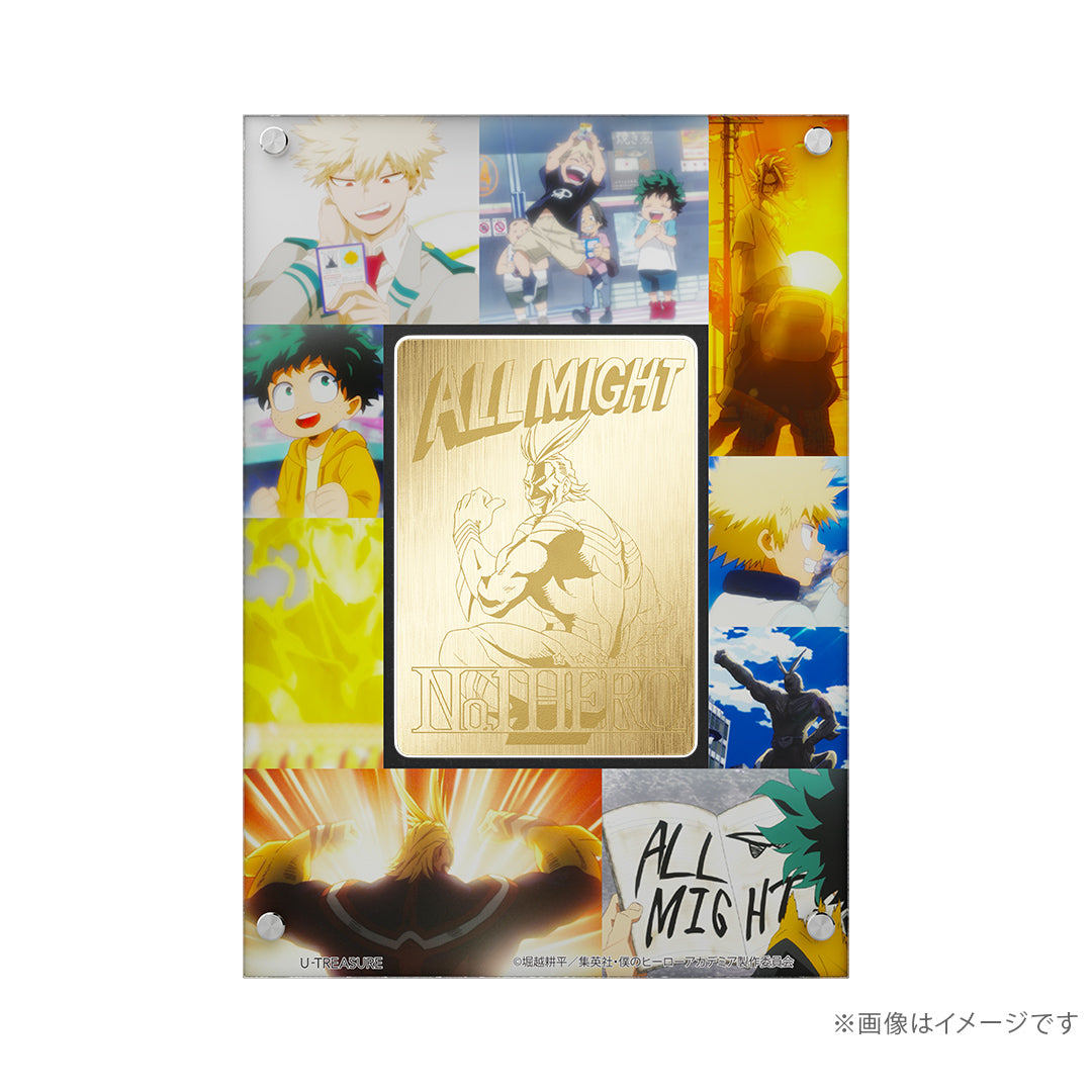 My Hero Academia - All Might Card Silver Yellow Gold Coating [Pre
