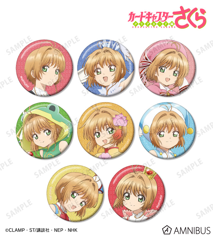 Cardcaptor Sakura - Sakura Kinomoto Complete Set of 8 Trading Glitter Badges [Pre-Order Dec 2025]