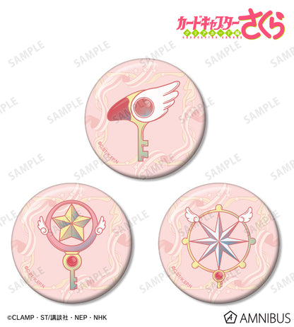 Cardcaptor Sakura: Clear Card Arc - Key Motif Tin Badge Complete Set of 3 Types [Pre-Order Feb 2026]